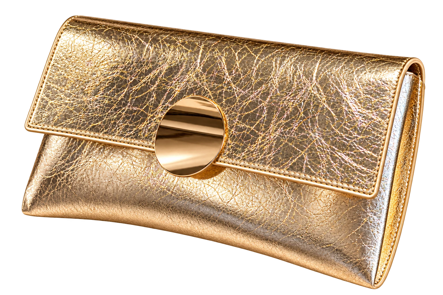 Golden occasion clutch handbag